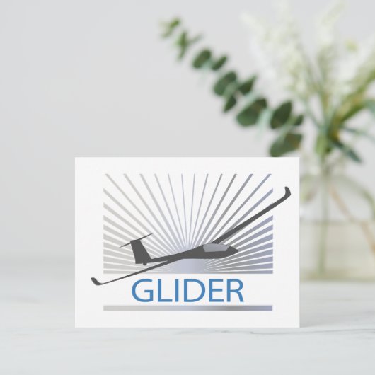Glider Sailplane Vliegtuig Briefkaart (Staand voorkant)