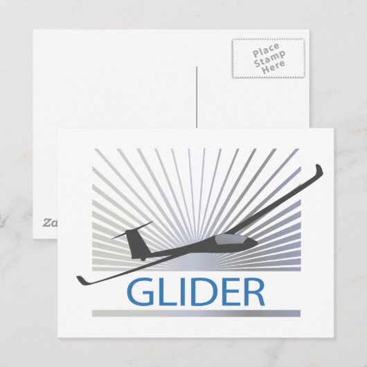 Glider Sailplane Vliegtuig Briefkaart (Voorkant / Achterkant)