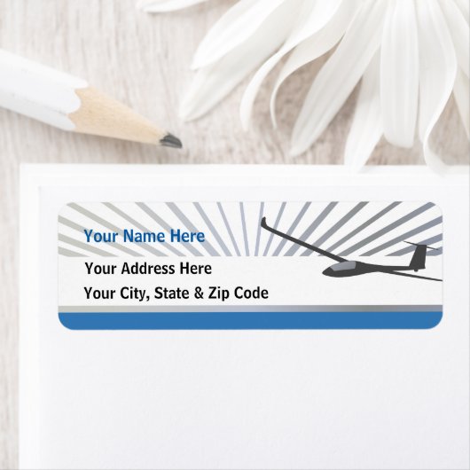 Glider Sailplane Vliegtuig Etiket (Insitu)