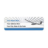 Glider Sailplane Vliegtuig Etiket (Voorkant)