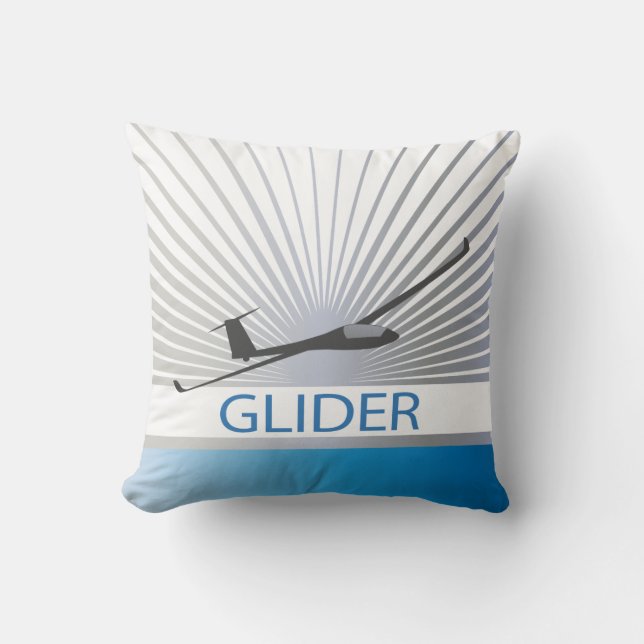 Glider Sailplane Vliegtuig Kussen (Voorkant)