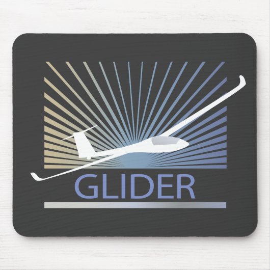 Glider Sailplane Vliegtuig Muismat (Voorkant)