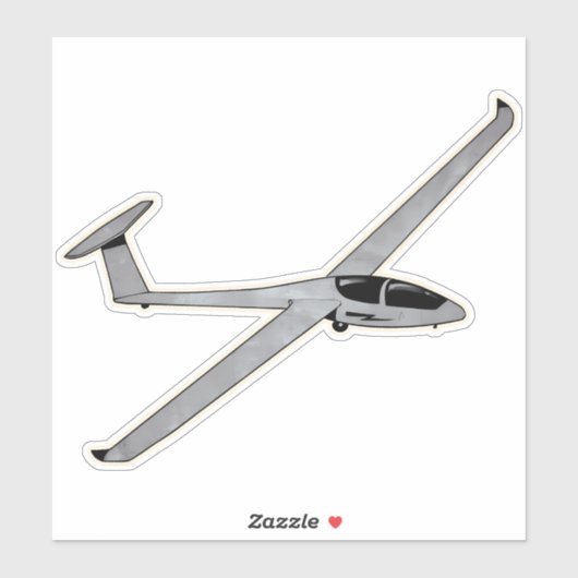 Glider, Trainer Vliegtuig Sticker (Vel)