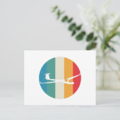 Glider | Vliegende zweefvliegtuigen met drijvende  Briefkaart (Staand voorkant)