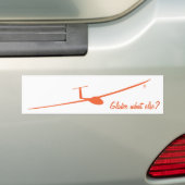 Glider - Wat nog meer? Bumpersticker (Op auto)