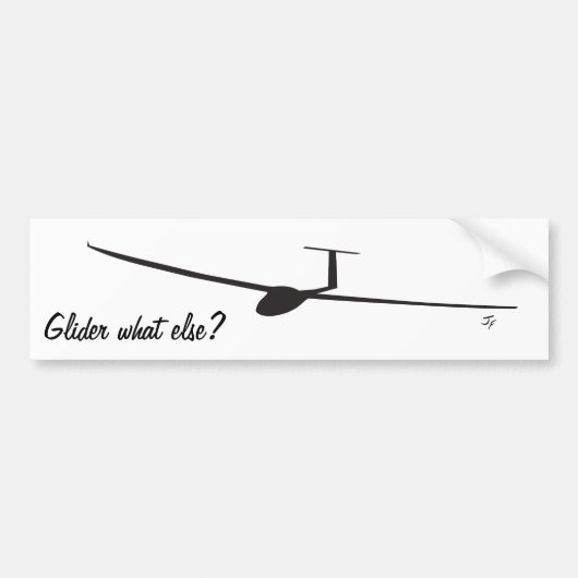 Glider - Wat nog meer? Bumpersticker (Voorkant)