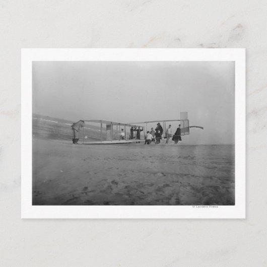 Glider wordt voorbereid voor de vlucht door briefkaart (Voorkant)