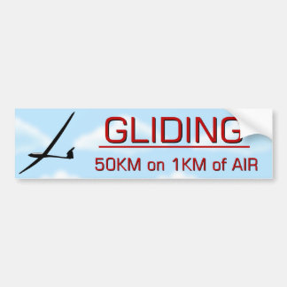 GLIDING 50 KM BUMPERSTICKER