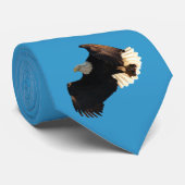 Gliding Bald Eagle & Fish Wildife Foto Stropdas (Opgerold)