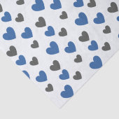 Gliding Hearts - Blauw en Grijs Tissuepapier (Detail)
