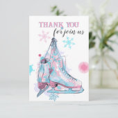 "Gliding in" verjaardagsfeestje dank je Bedankkaart (Staand voorkant)