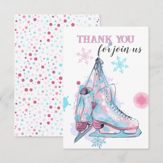 "Gliding in" verjaardagsfeestje dank je Bedankkaart (Voorkant / Achterkant)