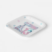 "Gliding into" 13e verjaardag schaatsen partij Papieren Bordje (Gebogen)