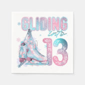 "Gliding into" 13e verjaardag schaatsen partij Servet (Voorkant)