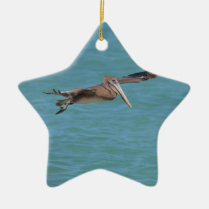 Gliding Pelican Keramisch Ornament