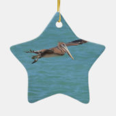 Gliding Pelican Keramisch Ornament (Achterkant)