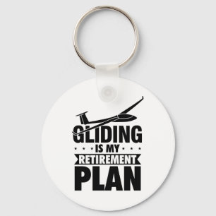 Gliding Slogan   Glijdende thermische cadeaus Sleutelhanger