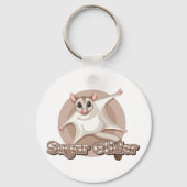 Gliding Sugar Glider Cartoon Art Sleutelhanger (Voorkant)
