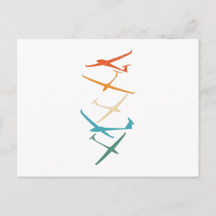 Gliers   Glider Pilot Thermals Soar Gifts Briefkaart