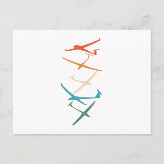 Gliers | Glider Pilot Thermals Soar Gifts Briefkaart (Voorkant)