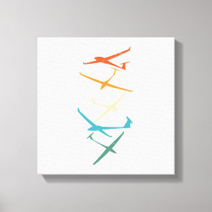 Gliers   Glider Pilot Thermals Soar Gifts Canvas Afdruk