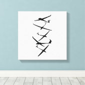 Gliers | Glider Pilot Thermals Soar Gifts Canvas Afdruk (Insitu (Houten vloer))
