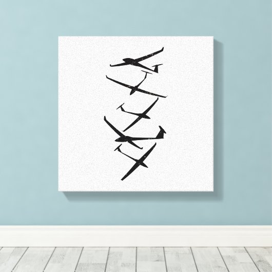 Gliers | Glider Pilot Thermals Soar Gifts Canvas Afdruk (Insitu (Houten vloer))