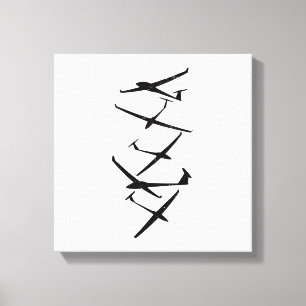 Gliers   Glider Pilot Thermals Soar Gifts Canvas Afdruk
