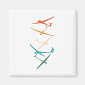 Gliers | Glider Pilot Thermals Soar Gifts Magneet (Voorkant)