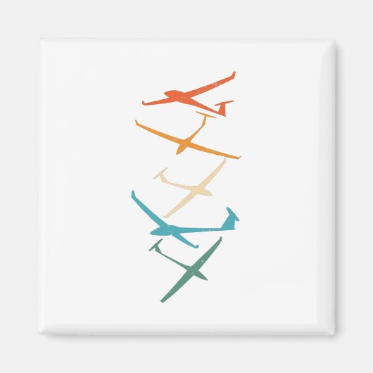 Gliers | Glider Pilot Thermals Soar Gifts Magneet (Voorkant)