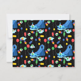 Glijbaan Kinderen Zomer Jongen Meisje Pret Briefkaart