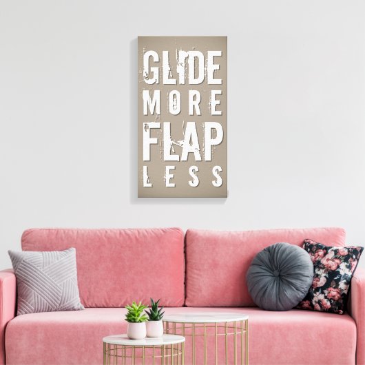 Glijd meer flap minder vet leisteen| White Wall De Canvas Afdruk (Insitu (Woonkamer))