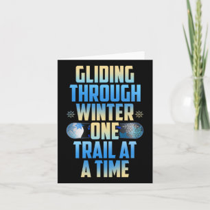 Glijden door de winter een spoor per keer kaart