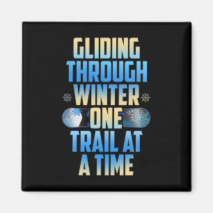 Glijden door de winter een spoor per keer magneet