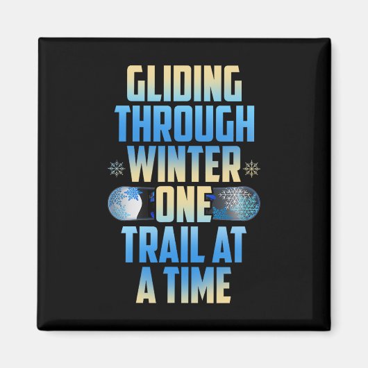 Glijden door de winter een spoor per keer magneet (Voorkant)