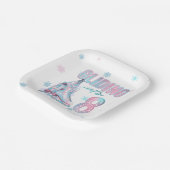 "Glijden in" 8e verjaardag schaatsen partij Papieren Bordje (Gebogen)