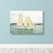 Glijden in Full Sail Canvas Wand Hanging (Insitu (Houten vloer))