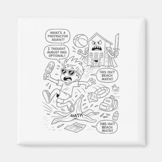 Glijden in School Mode - Grappige zomer Brain Car Magneet (Voorkant)