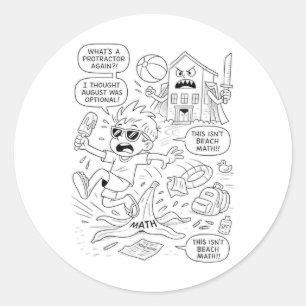 Glijden in School Mode - Grappige zomer Brain Car Ronde Sticker