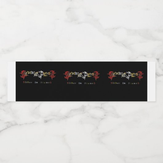 glijden in vlammen waterfles etiket (Enkel label)