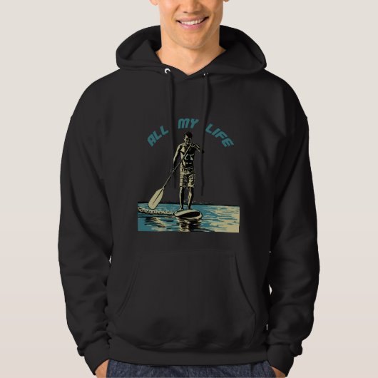 Glijden, rijden en surven op sup paddle board hoodie (Voorkant)