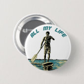 Glijden, rijden en surven op sup paddle board ronde button 5,7 cm (Voorkant /achterkant)