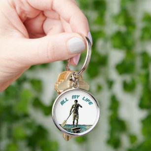 Glijden, rijden en surven op sup paddle board sleutelhanger