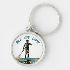 Glijden, rijden en surven op sup paddle board sleutelhanger