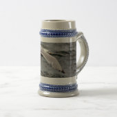 Glijdend Grijs/Blauw 22 oz Stein Bierpul (Voorkant rechts)