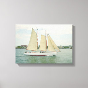 Glijdend in Full Sail Canvas Wall Hanging Afdruk