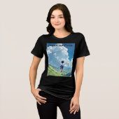 Glijdende Droomlandschap Dames T-shirt (Voorkant volledig)