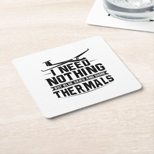 Glijdende Gezegden | Glider Pilots Soaring Hobby G Kartonnen Onderzetters (Schuin)