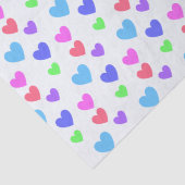 Glijdende harten - diverse pastelkleuren tissuepapier (Detail)