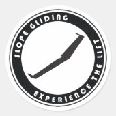 Glijdende helling ronde sticker (Voorkant)